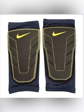 Nike Pro Combat Hyperstrong Elite Basketball Shin Pads (2) navy green bolt Sz S